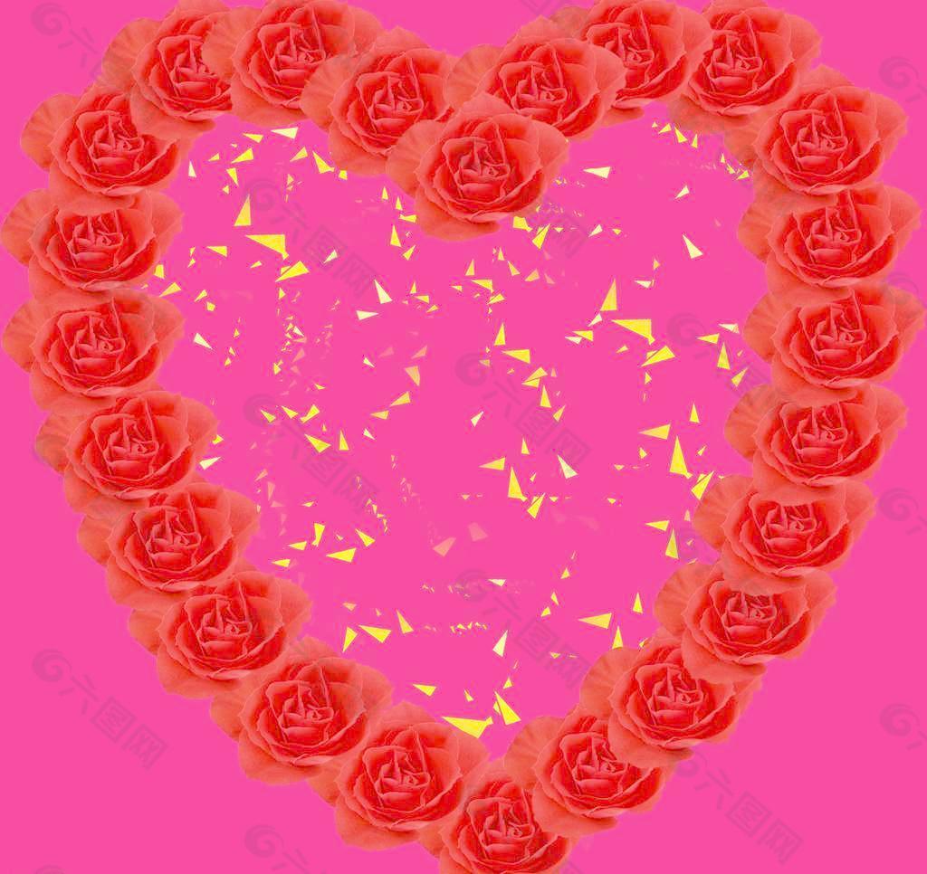 心形玫瑰花图片素材-编号24024641-图行天下