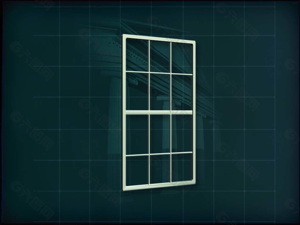 不锈钢窗户3d素材