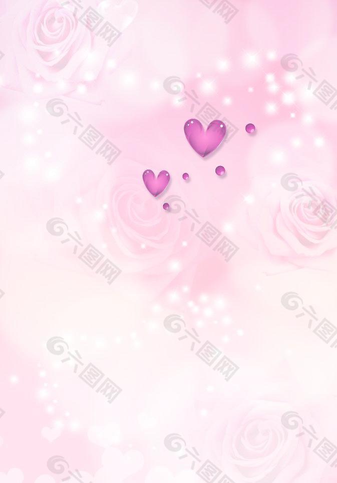 浪漫粉红背景图片