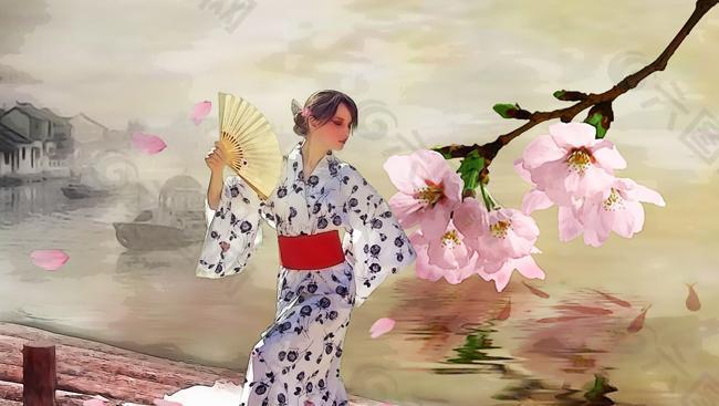 原创手绘日本女人图片