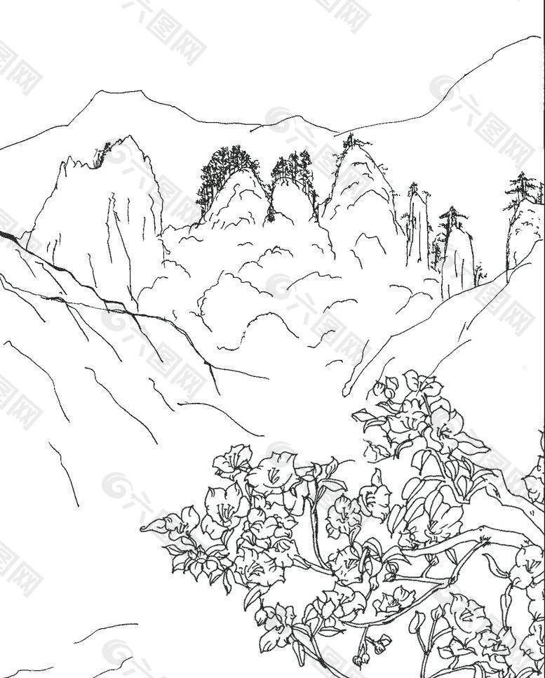 风景素描图片