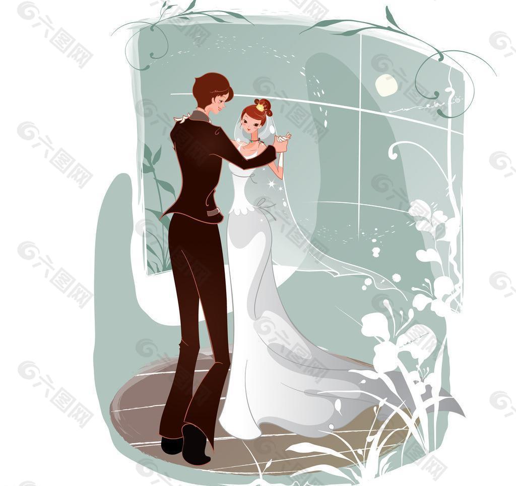 跳婚礼舞的新郎新娘图片