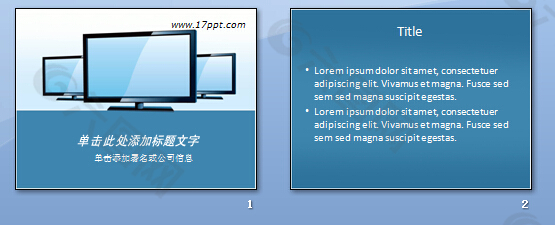 电脑显示器数码类PPT模板