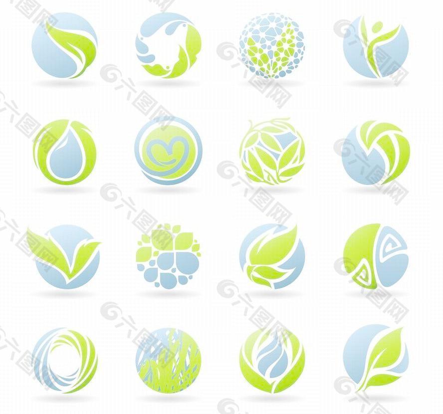 绿叶水珠水滴图标图片