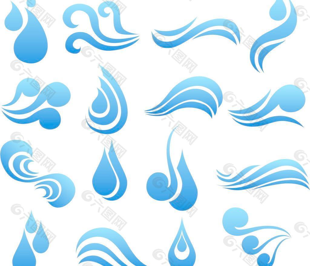 蓝色水滴图标图片