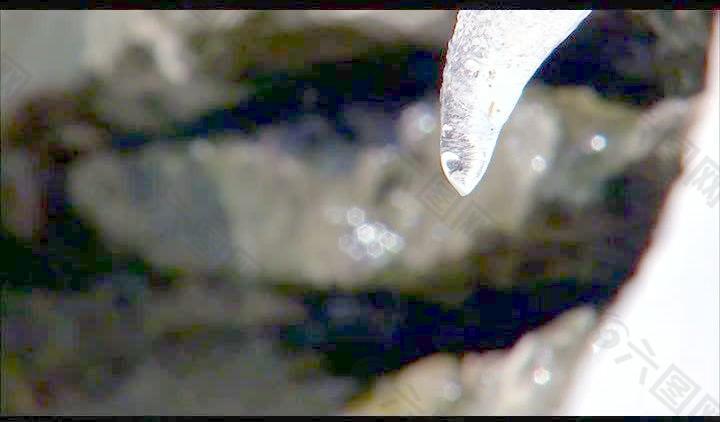 冰雪融化水滴视频素材图片
