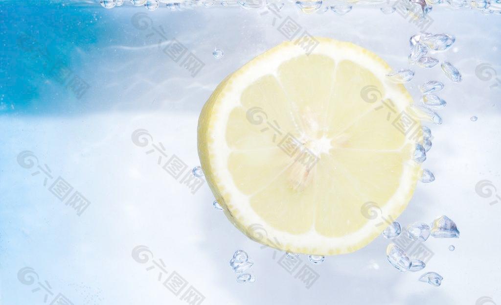 动感水珠水滴柠檬图片