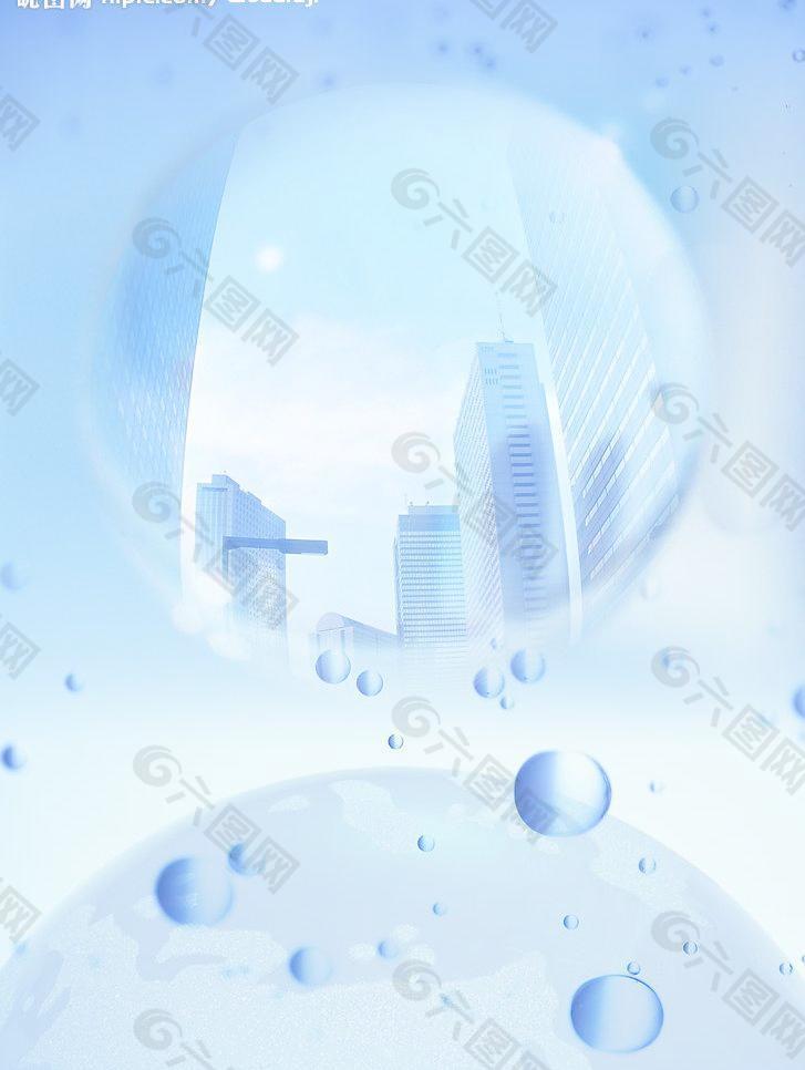 建筑 天空 地球 水滴图片