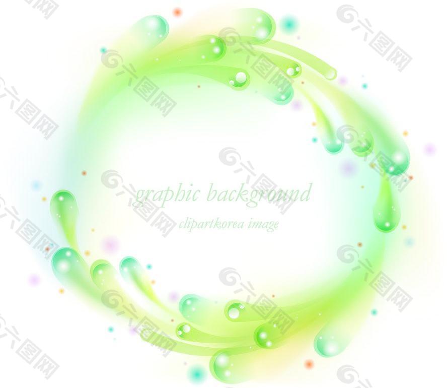 绿色梦幻动感水珠水滴背景图片