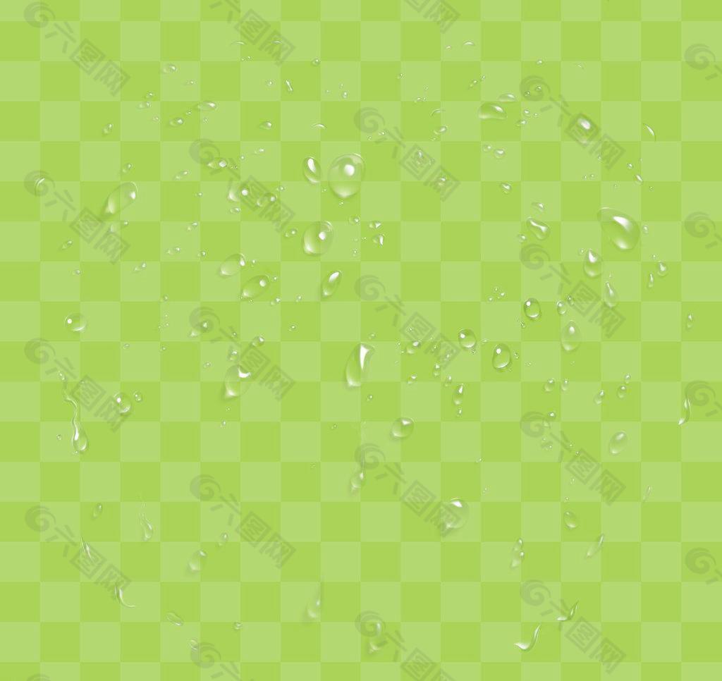 绿色 水珠 方格图片