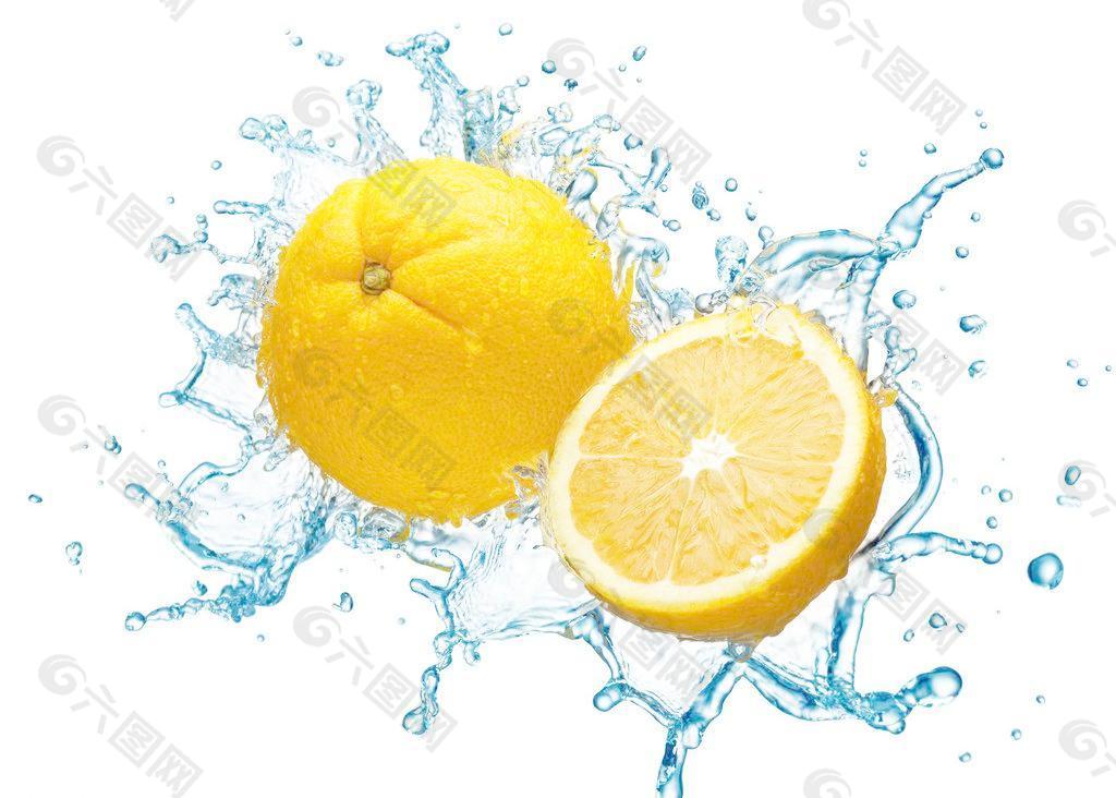 水中柠檬图片