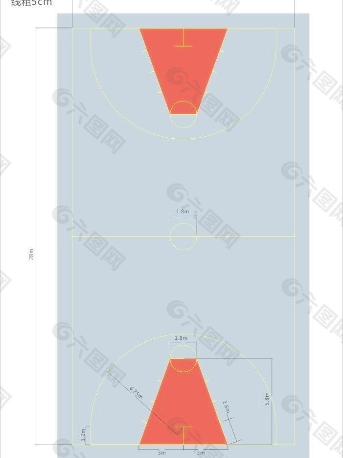 籃球場平面圖圖片