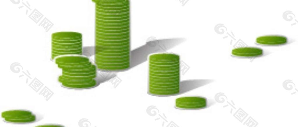 绿色硬币环保背景图片