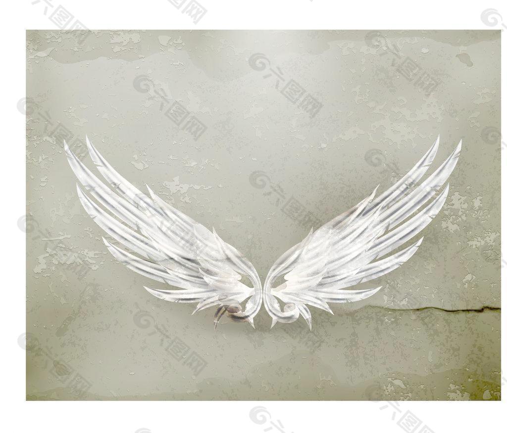 美丽白色天使翅膀图片素材免费下载 - 觅知网