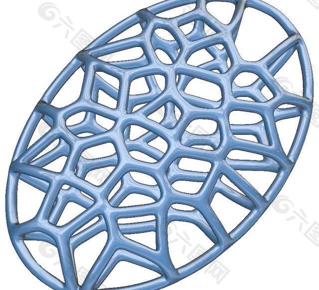 椭圆形的Voronoi吊坠
