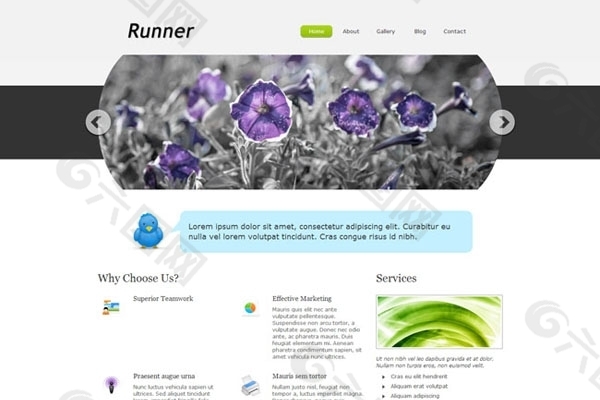 花草种植类HTML网站模板