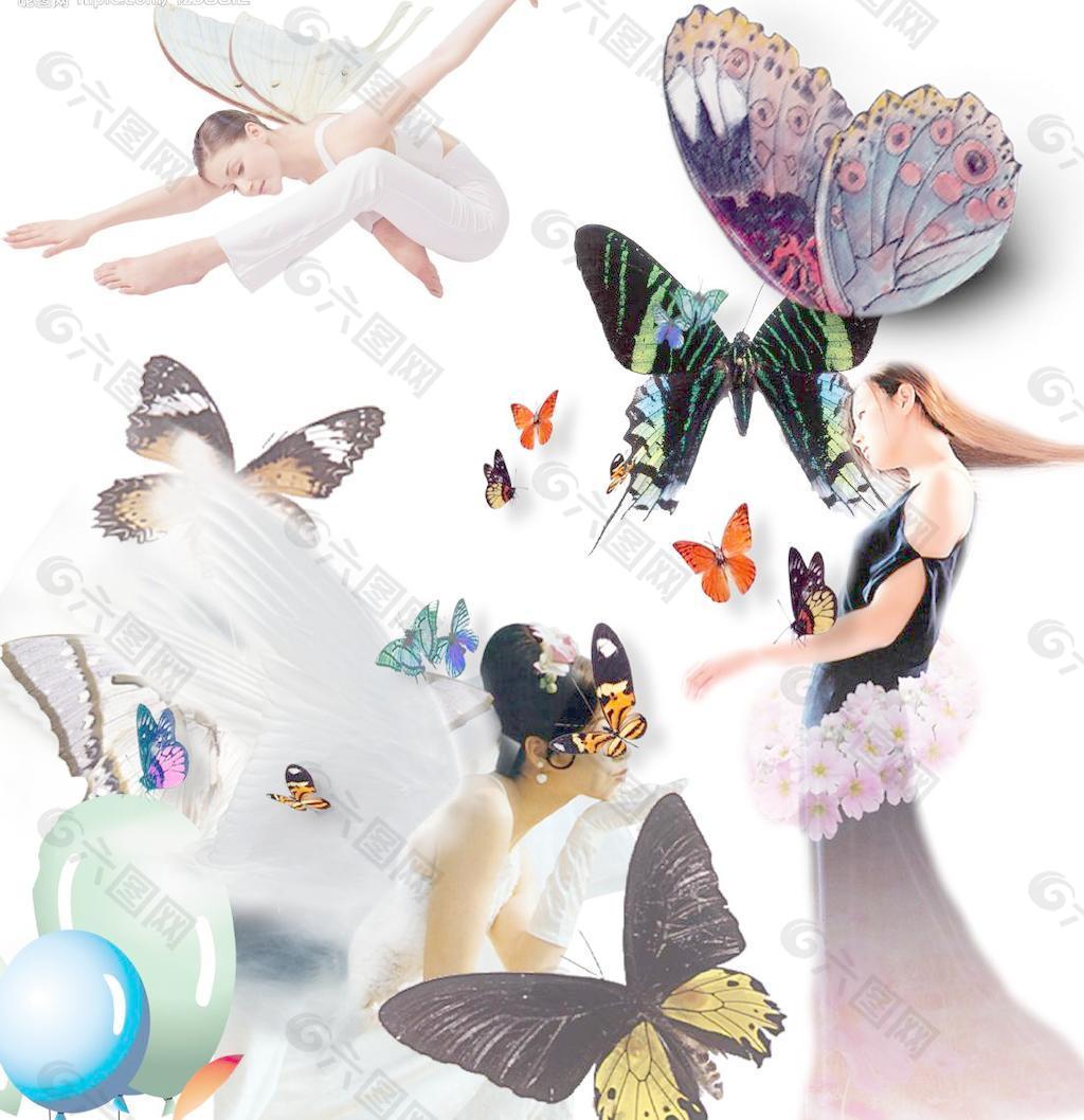 Butterfly woman stock photo. Image of close, color, happy - 18964230