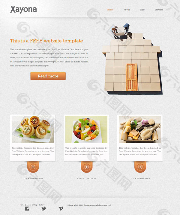 美味食物网页模板 CSS
