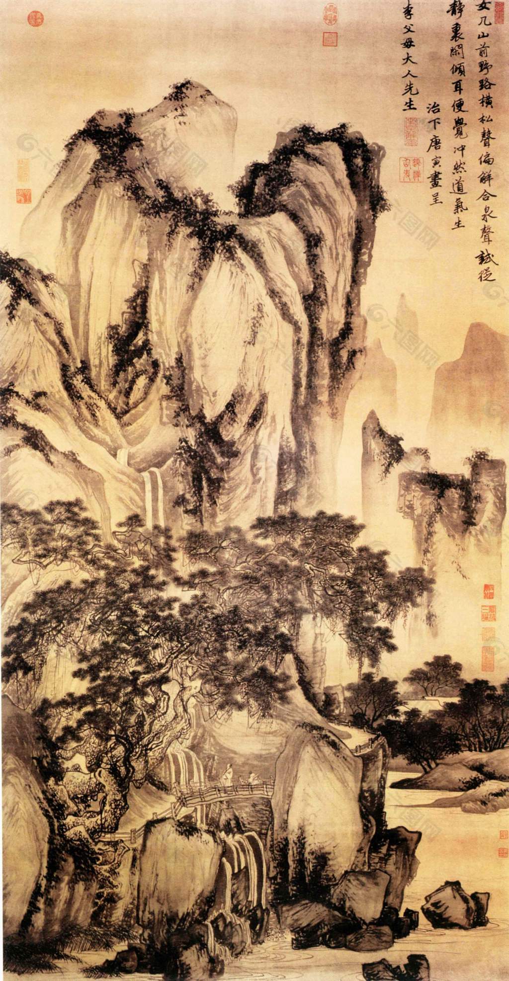 中国画山水风景画