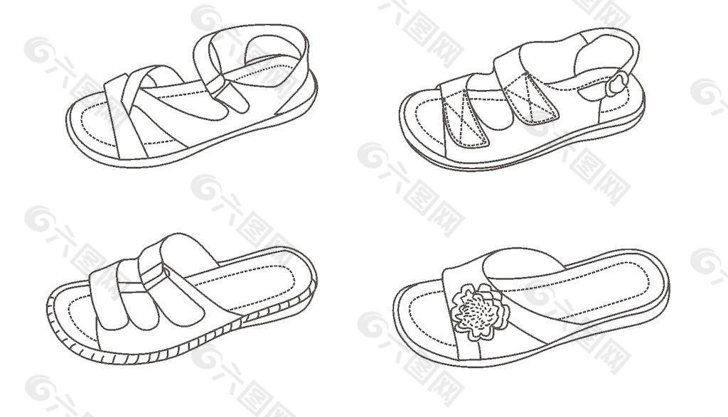 4鞋矢量凉鞋图片