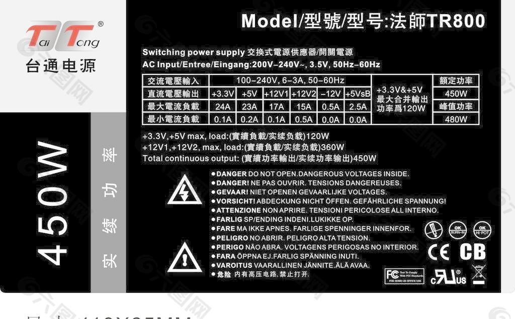 电源标贴图片