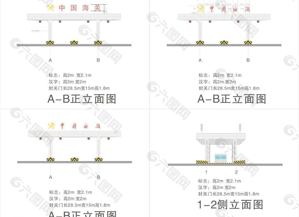 海关卡子门图片