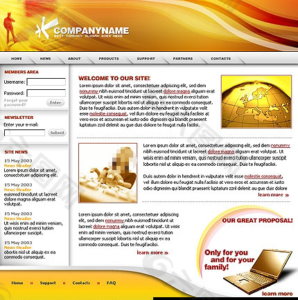 金色公司网站模板