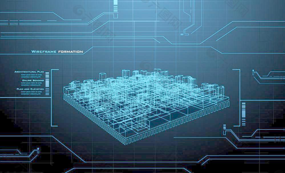 3d城市建筑工程图图片