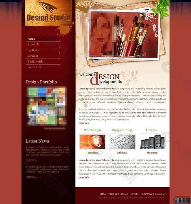 设计开发者网页模板