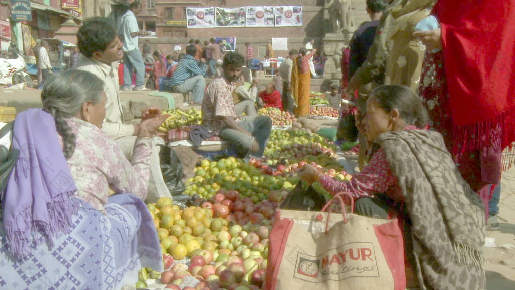 在尼泊尔乡村市场5股票视频商品