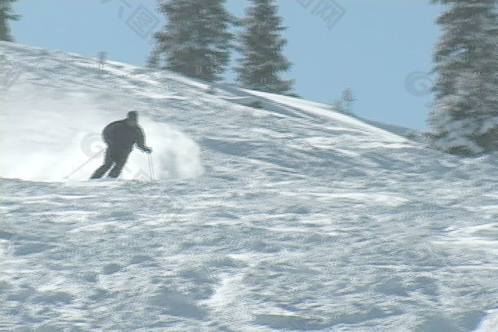 滑雪道栅栏股票视频