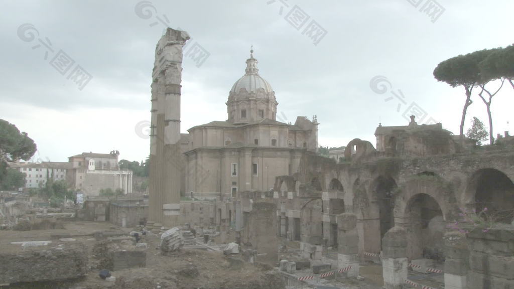 古罗马遗迹3库存的录像 视频免费下载
