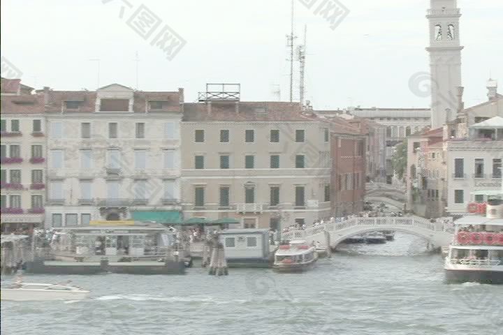 通过教会和游览船威尼斯证券的录像 视频免费下载