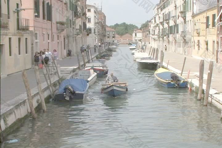 运河威尼斯股票视频摩托艇 视频免费下载
