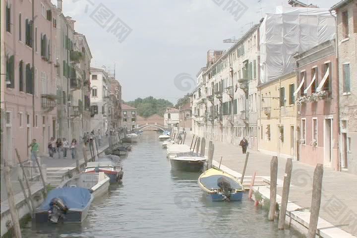 通过运河威尼斯股票视频摩托艇 视频免费下载