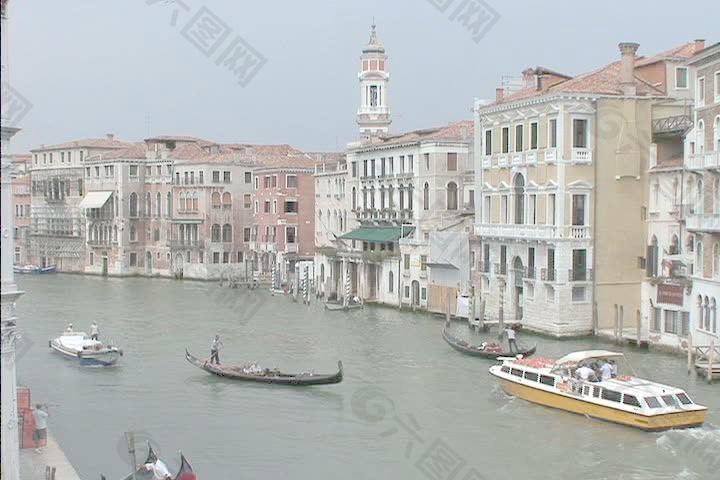 在威尼斯大运河股票视频交通艇 视频免费下载