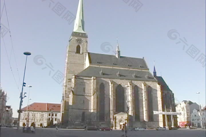大教堂比尔森捷克中欧股票视频 视频免费下载