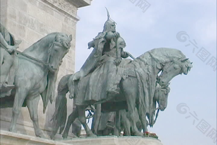 战士雕像布达佩斯中部欧洲股票的录像 视频免费下载