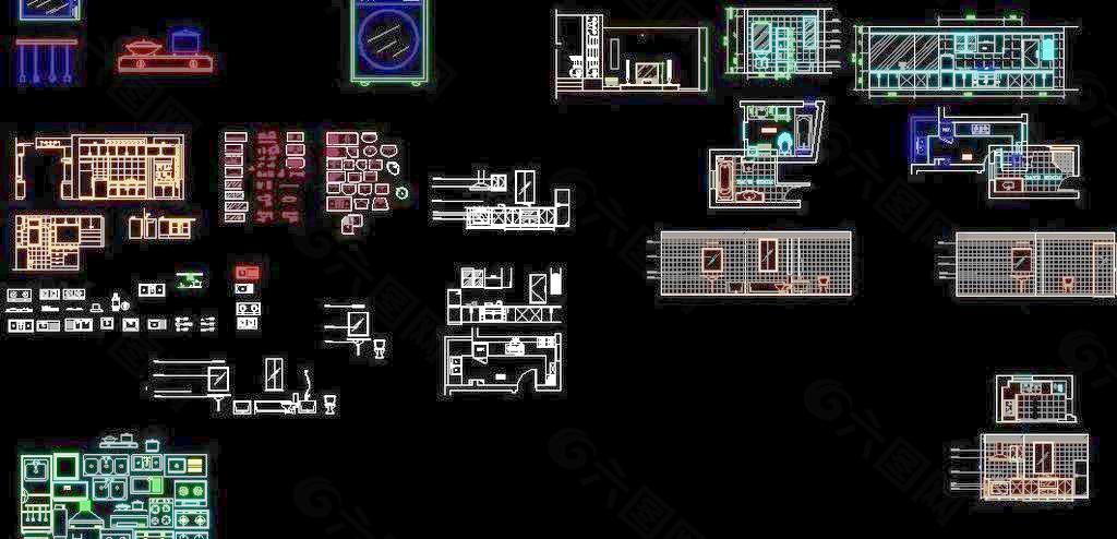 常用cad图块 厨房类图片