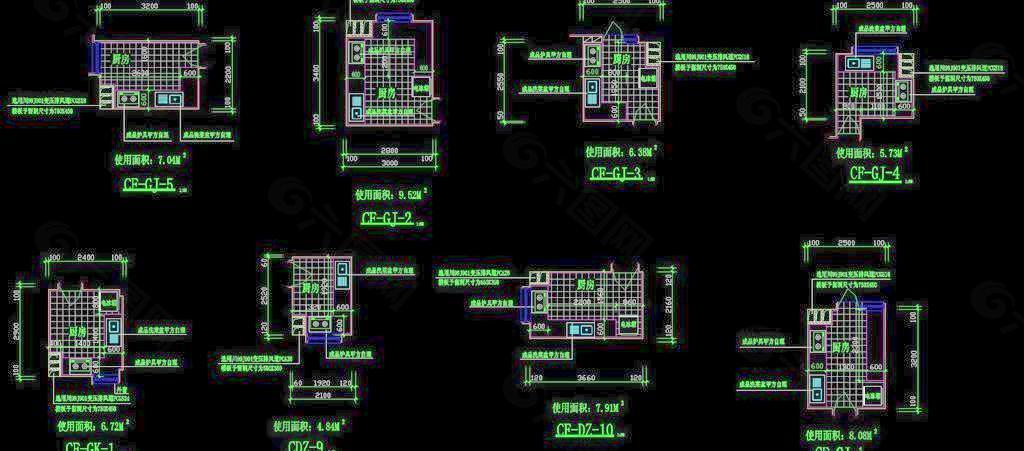 厨房cad图集图片