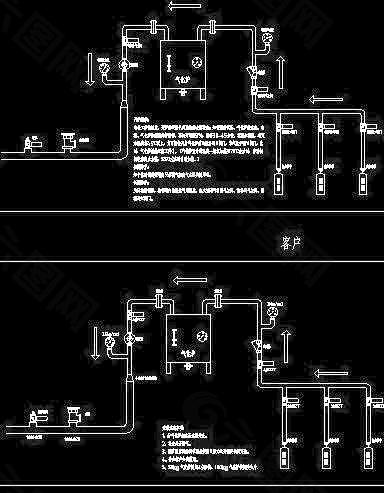 厨房气化炉安装示意图cad制作图片