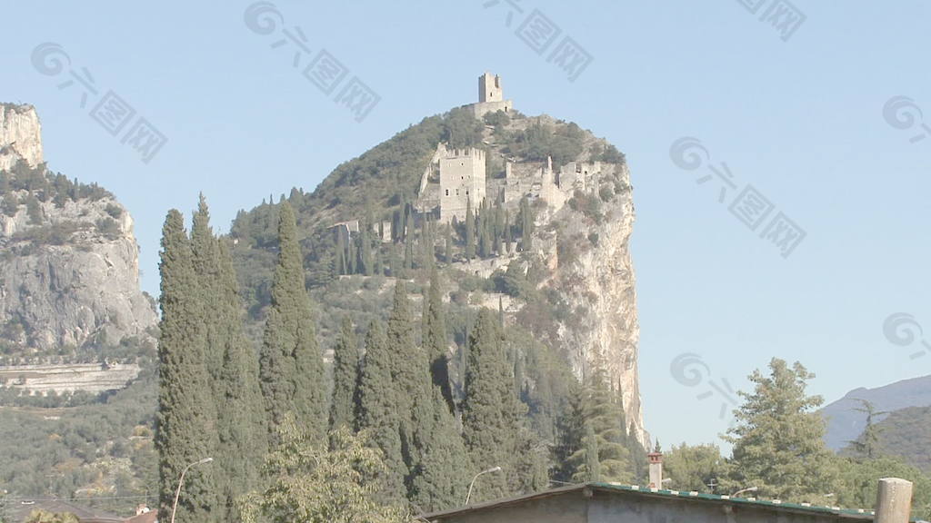 意大利特伦托城堡在阿科5股票的录像 视频免费下载