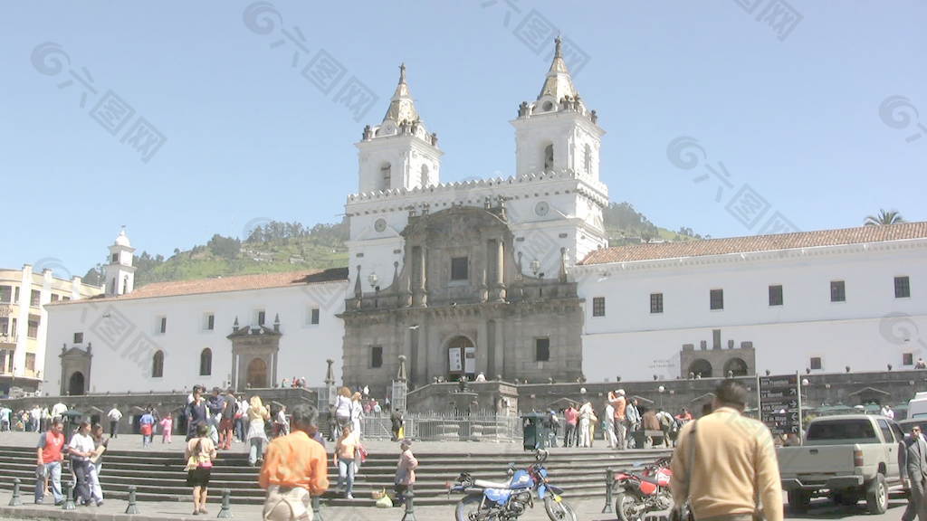 厄瓜多尔的基多教堂股票视频 视频免费下载