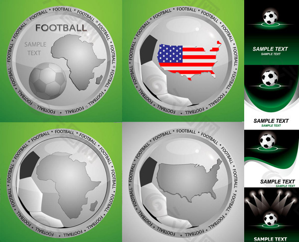 银色圆形徽章与足球