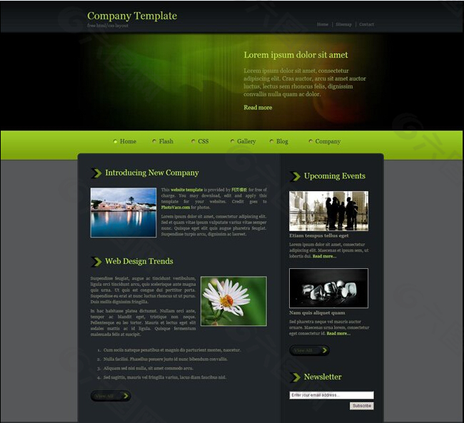 企业博客网页模板