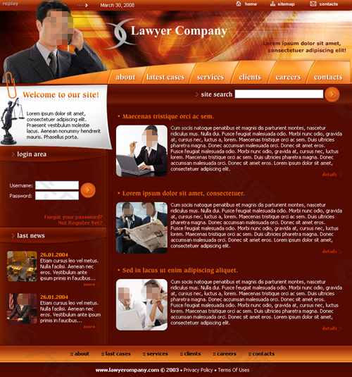 经典公司企业网站模板
