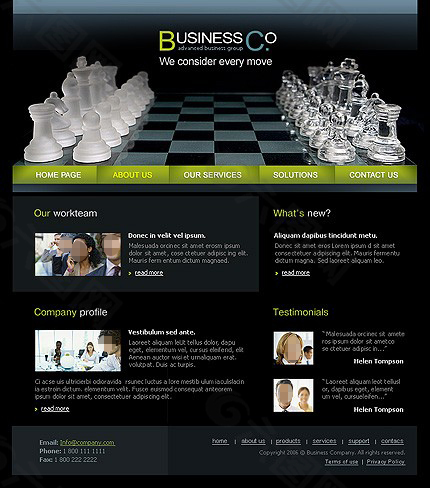 国际象棋风格公司网站