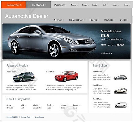 汽车经销商网站模板