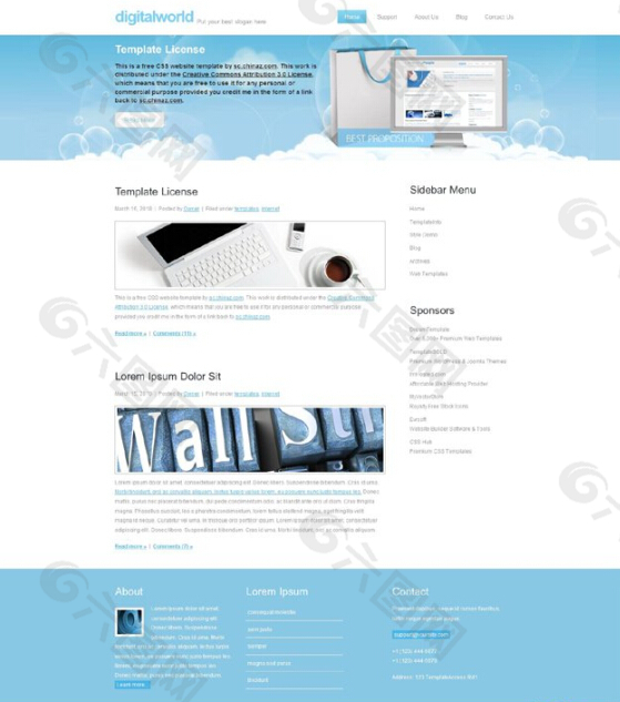 电子产品网页模板