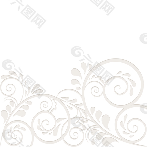 简单花饰背景矢量02